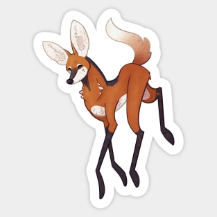 Cozy Maned Wolf Sticker